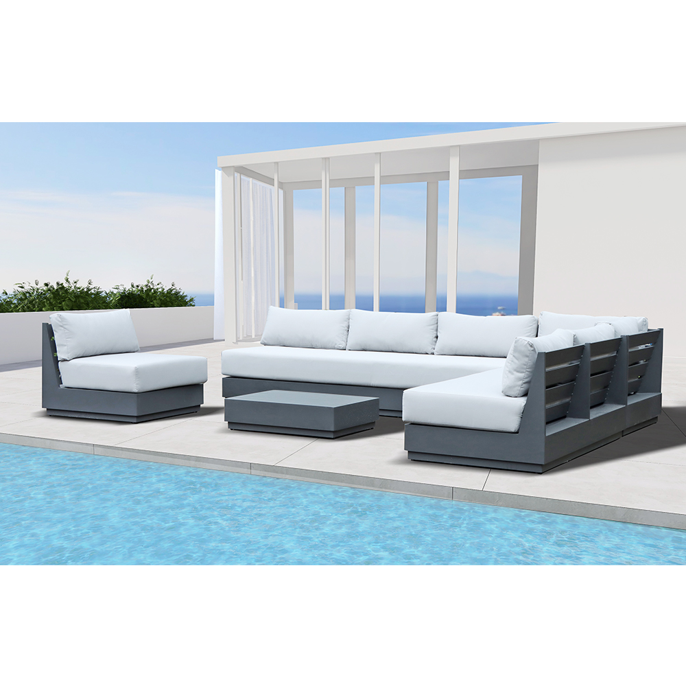 Aluminum Sectional Outdoor Sofa with Cushion