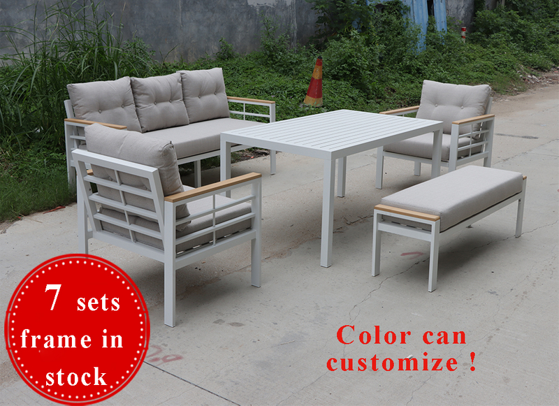 Aluminum Modular Outdoor Sofa And Bench Set