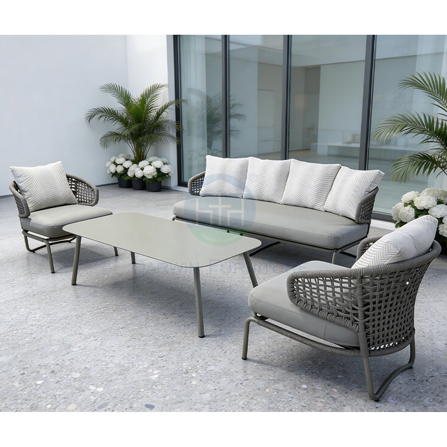 Modern Outdoor Rope Sofa Set for Pati