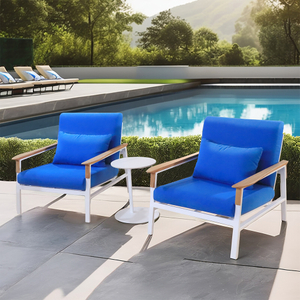 Customizable Balcony Aluminum Garden Coffee Table And Chairs