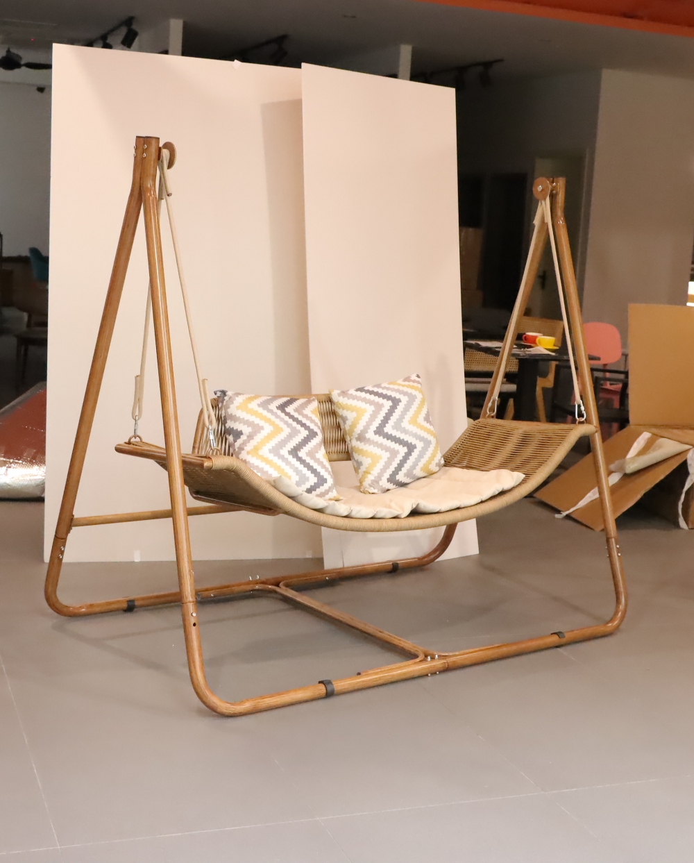 Modern Egg Chair Swing Rattan Double Outdoor Patio Hanging Swing Chair