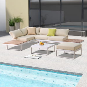 Modern Nordic Aluminum Outdoor Garden Furniture Waterproof Garden Sofa Set 
