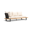Luxury L-shape Sectional Outdoor Furniture Leisure Patio Wood Garden Sofa