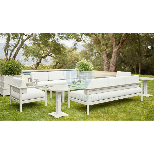 Aluminum Patio Sofa Set Conversation Couch Outdoor Hotel Furniture