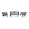 Patio Garden Outdoor Patio Conversation Couch Set Aluminum Furniture