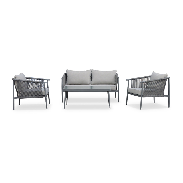 Patio Garden Outdoor Patio Conversation Couch Set Aluminum Furniture