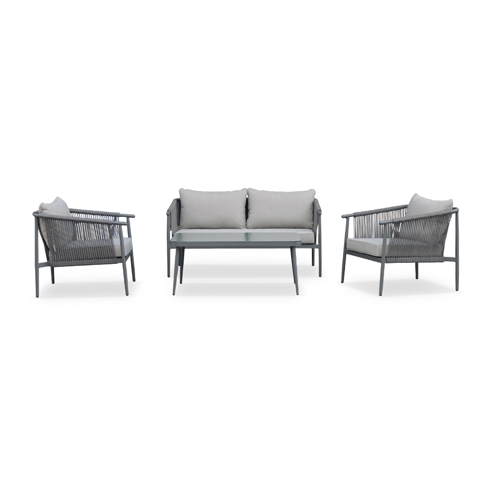 Patio Garden Outdoor Patio Conversation Couch Set Aluminum Furniture