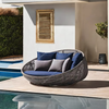 Outdoor Lounge 2 Person Beach Rattan Daybeds