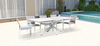 Space Saving Aluminum Rectangular Outdoor Dining Set