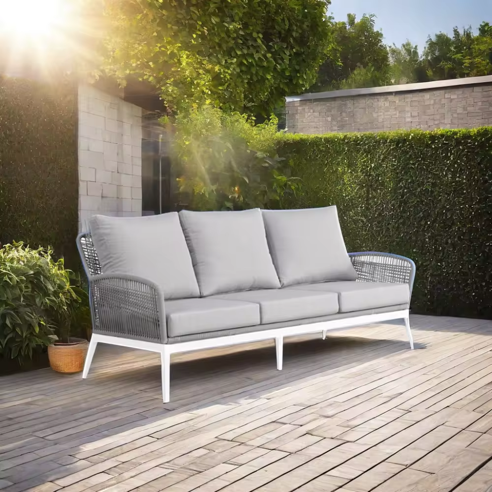 Aluminum Luxury Courtyard Rope Outdoor Sofa