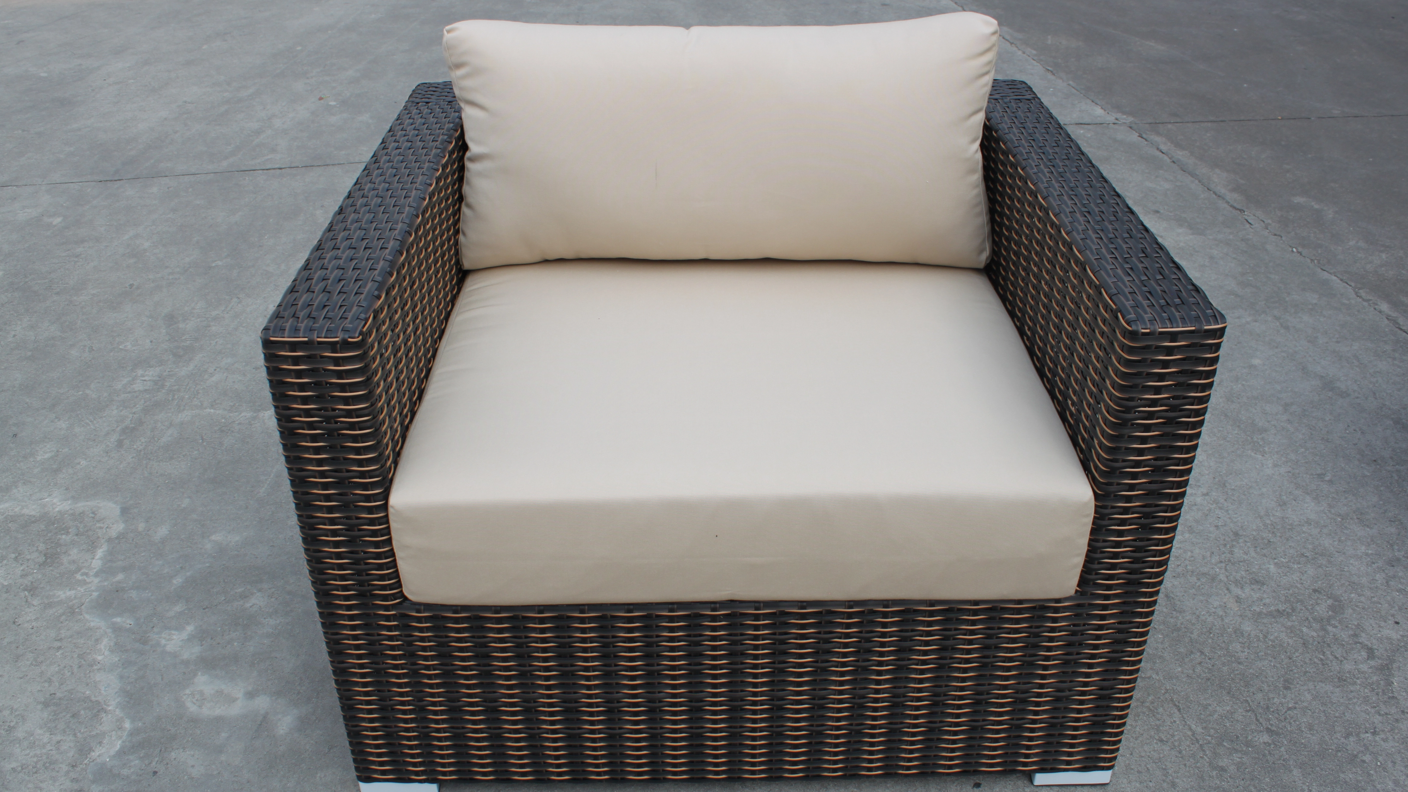 Cheap L Shaped Courtyard Outdoor Rattan Sofa