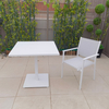 White Leisure Cafe Square Aluminum Outdoor Dining Set