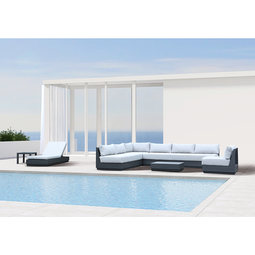 Aluminum Sectional Outdoor Sofa with Cushion