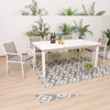 Modern White Extendable Outdoor Dining Set