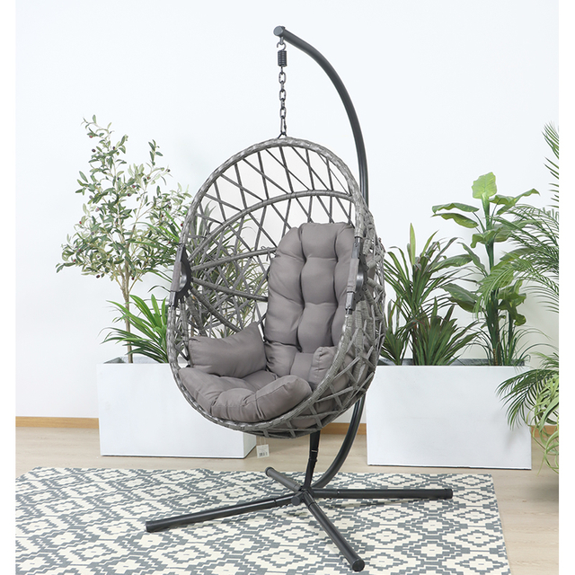 Foldable Rope Comfortable Haning Chair with Cushion