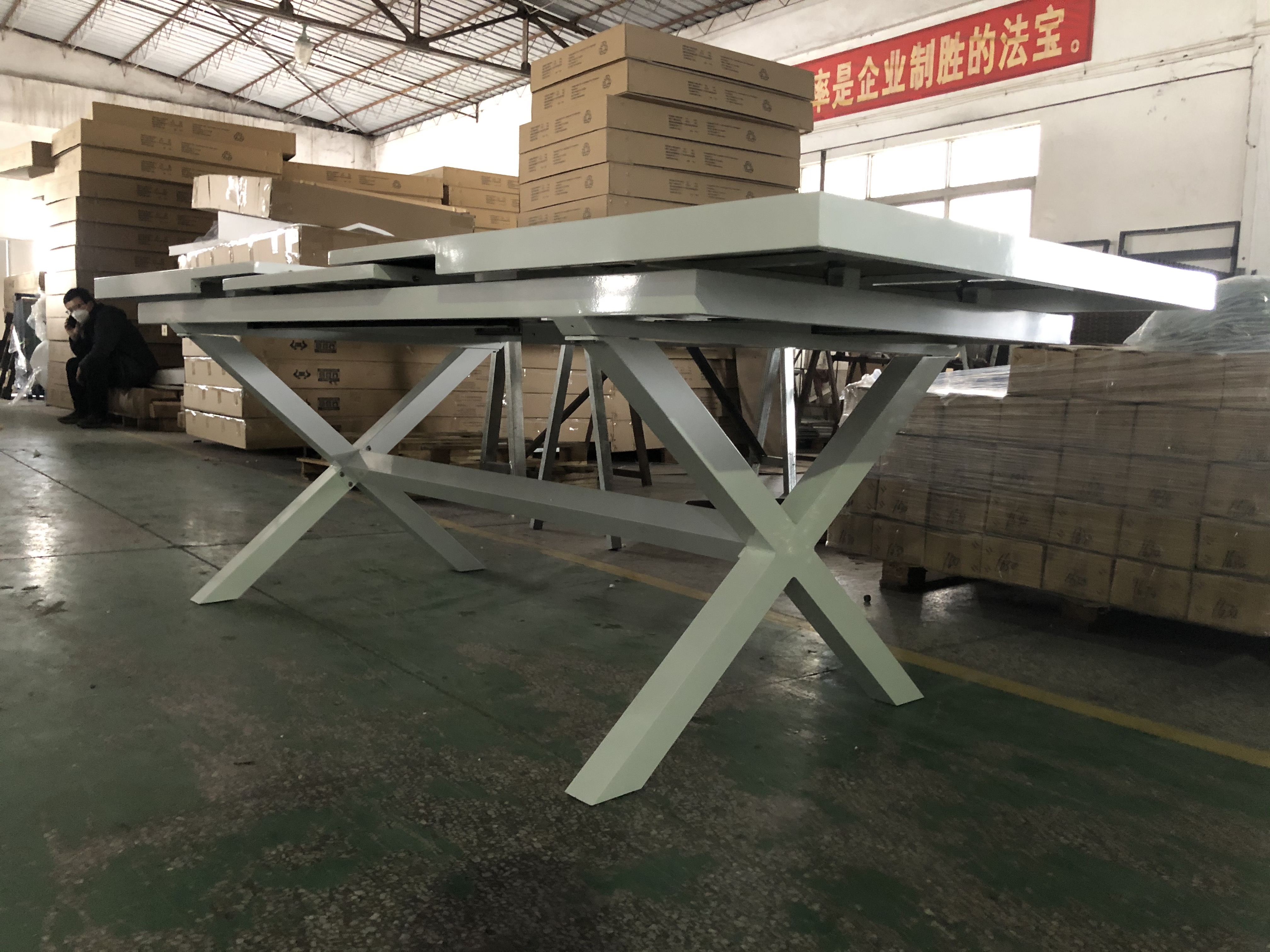 Extension Metal Outdoor Dining Table