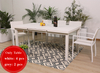 Aluminum Extensible White Garden Dining Table