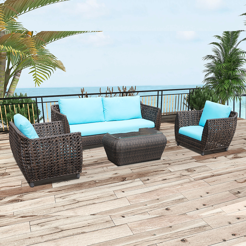 Patio Outdoor Rattan Sofa Furniture with Cushion