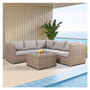 Cheap L Shaped Courtyard Outdoor Rattan Sofa