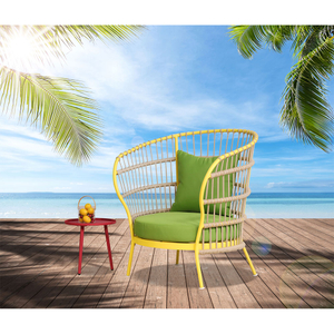 Aluminum Balcony Cafe Rattan Outdoor Restaurant Garden Chair