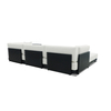 Patio Outside Furniture Comfortable Cushions L Shape Aluminum Outdoor Sectional Sofa