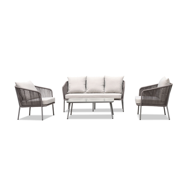 Rope 4pcs Sofa Aluminum Waterproof Leisure Garden Sofa