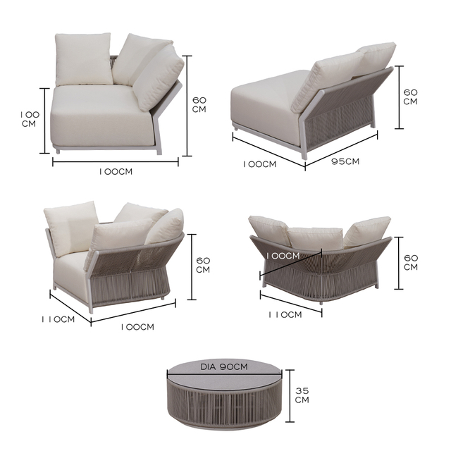 Modern Lobby Sofa High Quality Waterproof Garden Sofa