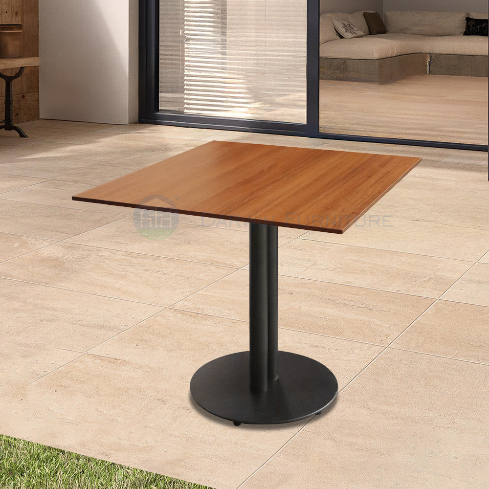 Modern Garden Wooden Square Shape Dining Table And Chairs