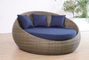 Modern Leisure Outdoor Round Blue Double Daybed