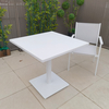 White Leisure Cafe Square Aluminum Outdoor Dining Set