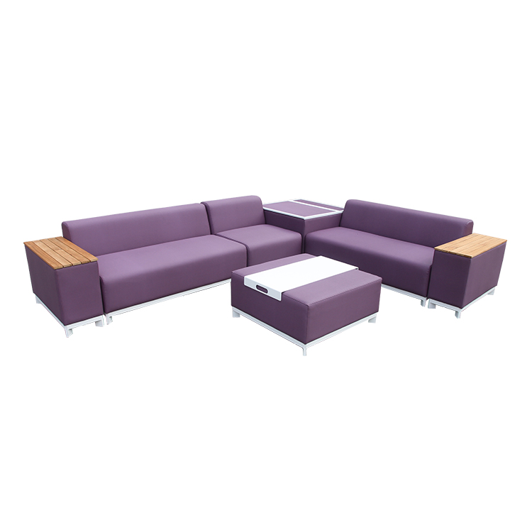 Luxury L Shape Fabric Outdoor Sofa