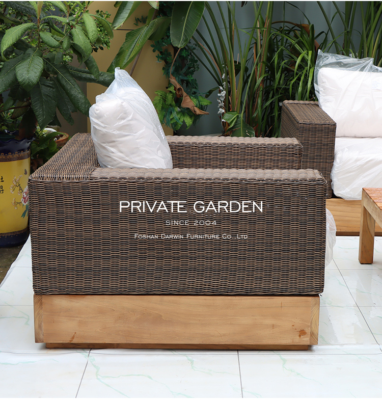 Solid Wood Garden Outdoor Sofa