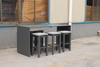 Aluminum Bar Stool Table And Chair Set （1 Table And 6 Chairs）