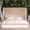 Hot Selling Outdoor Double Modern Outdoor Sun Bed Sunbed Wicker Daybed with Cushion