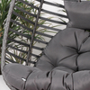 Outdoor Patio Folded Wicker Rattan Lounge Chair with Stand