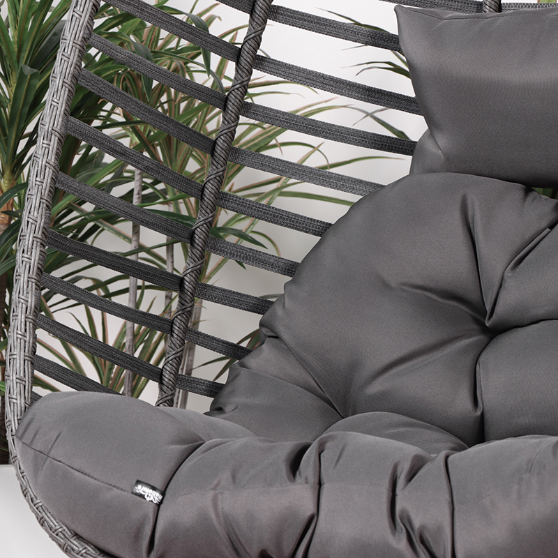 Outdoor Patio Folded Wicker Rattan Lounge Chair with Stand