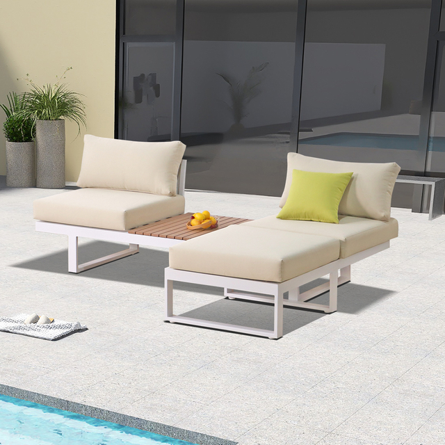 Modern Nordic Aluminum Outdoor Garden Furniture Waterproof Garden Sofa Set 