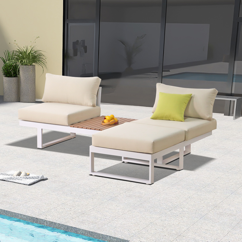 Modern Nordic Aluminum Outdoor Garden Furniture Waterproof Garden Sofa Set 