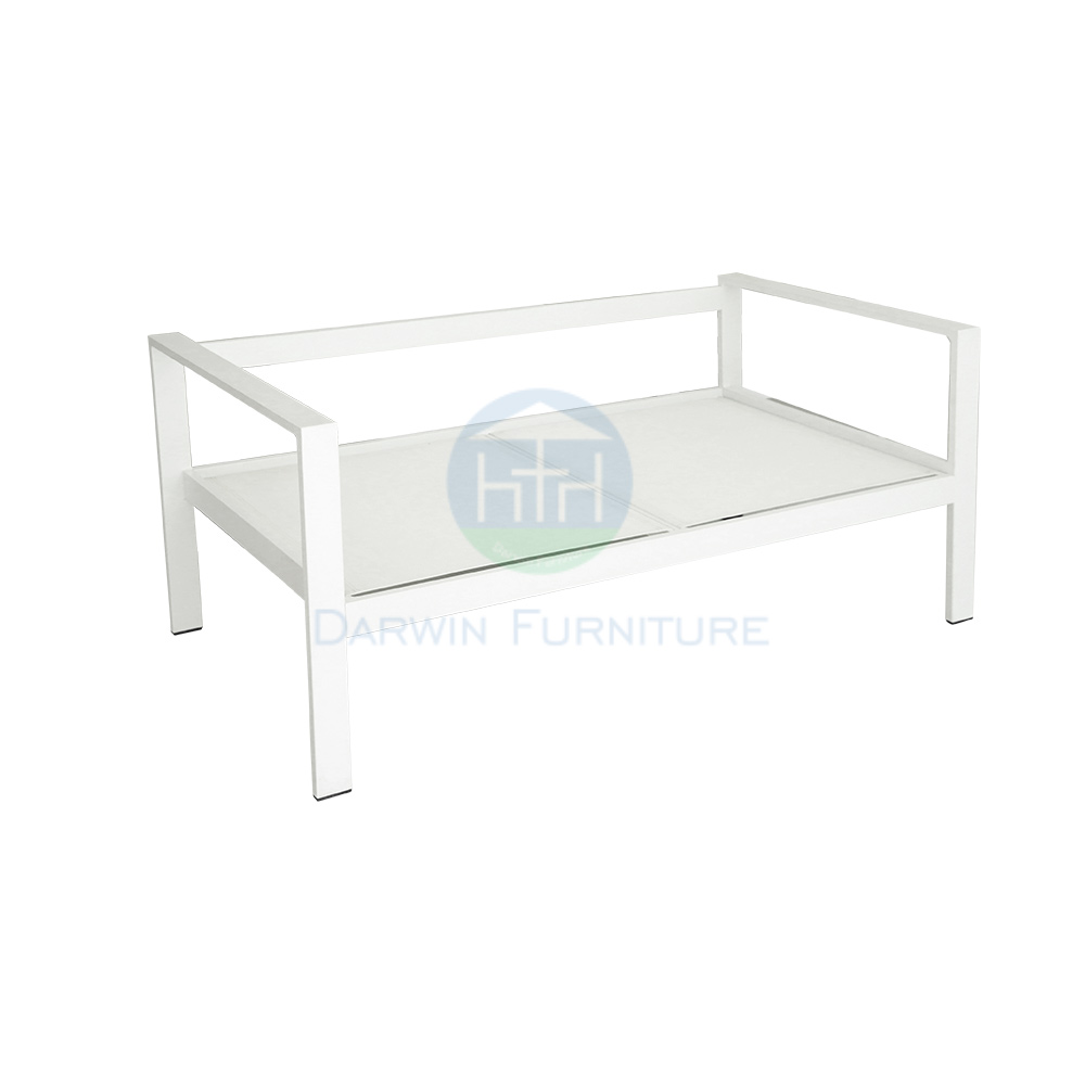 Wholesale Commercial FoShan Balcony Garden Couch Patio White Aluminum Sofa Set