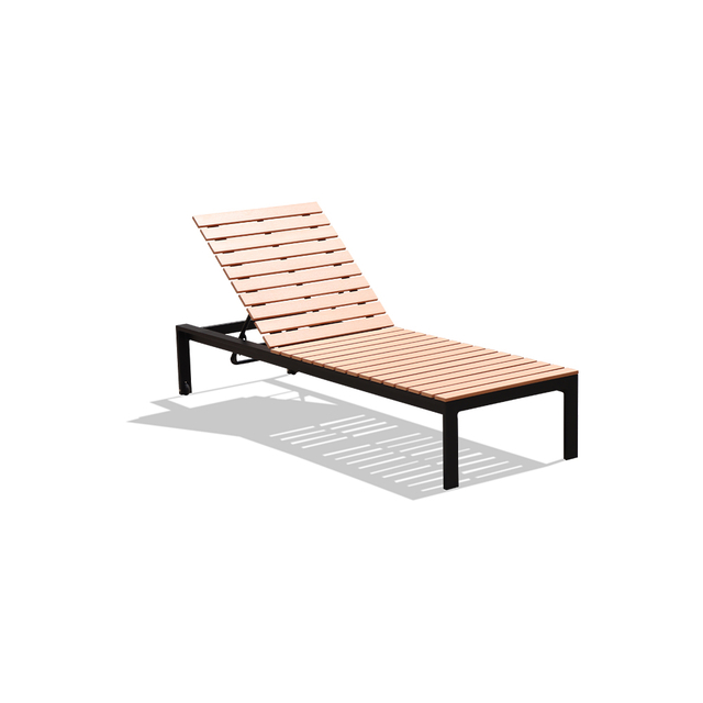 Commercial Project Poolside Wood Outdoor Sun Lounger