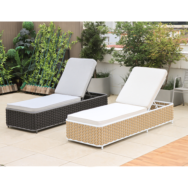 Outdoor Rope Sun Lounger with cushion