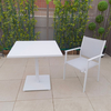 White Leisure Cafe Square Aluminum Outdoor Dining Set