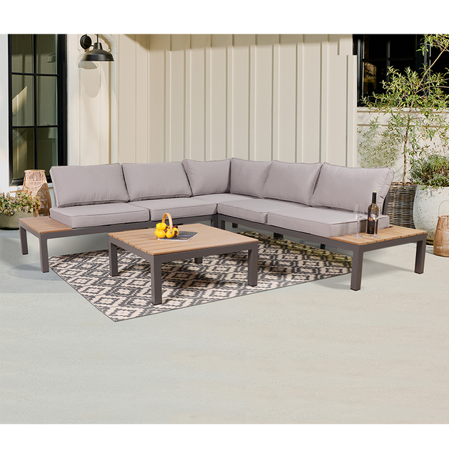 Aluminum L Shape Outdoor Sofa Set