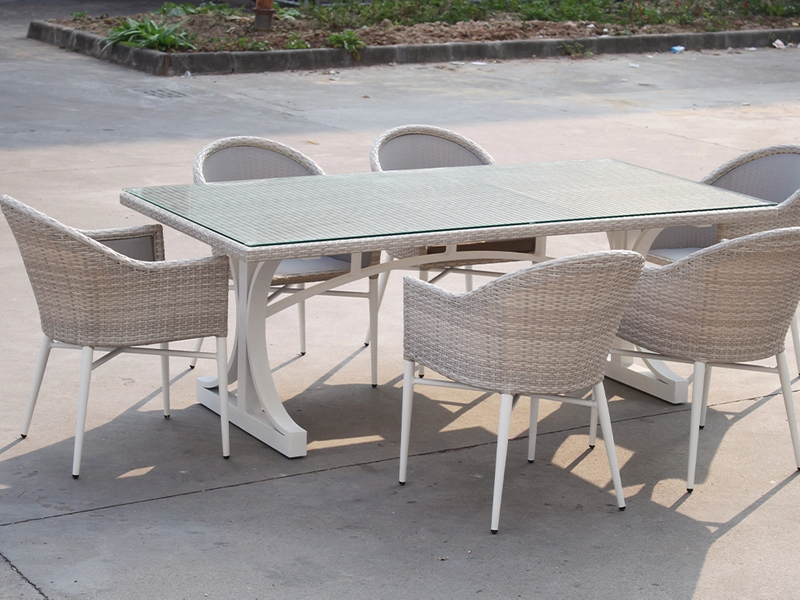 Luxury European Garden Rattan Outdoor Dining Set