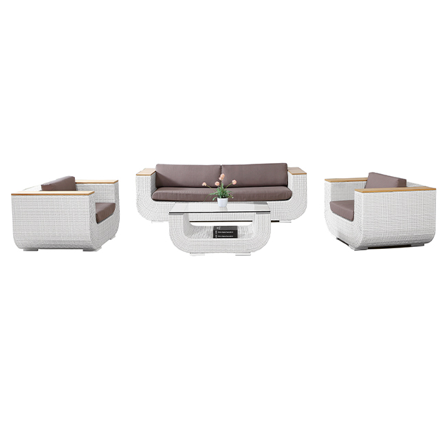 Modern 4 Seater U Shaped Villa Outdoor Sofa