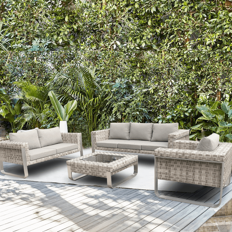 European Conservatory Sunproof Rattan Outdoor Sofa