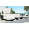 Patio Outside Furniture Comfortable Cushions L Shape Aluminum Outdoor Sectional Sofa