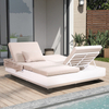 Hot Selling Outdoor Double Modern Outdoor Sun Bed Sunbed Wicker Daybed with Cushion