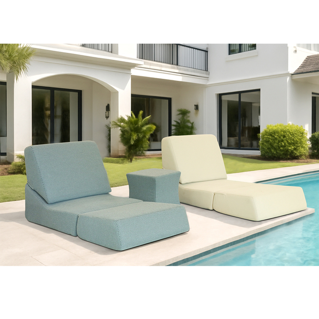 Compressible Fabric Upholstery Folding Waterproof Sun Lounger