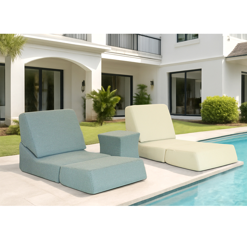 Compressible Fabric Upholstery Folding Waterproof Sun Lounger